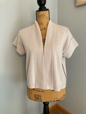 Paychi Guh 100% Cashmere Open Front Vest Women Size Small